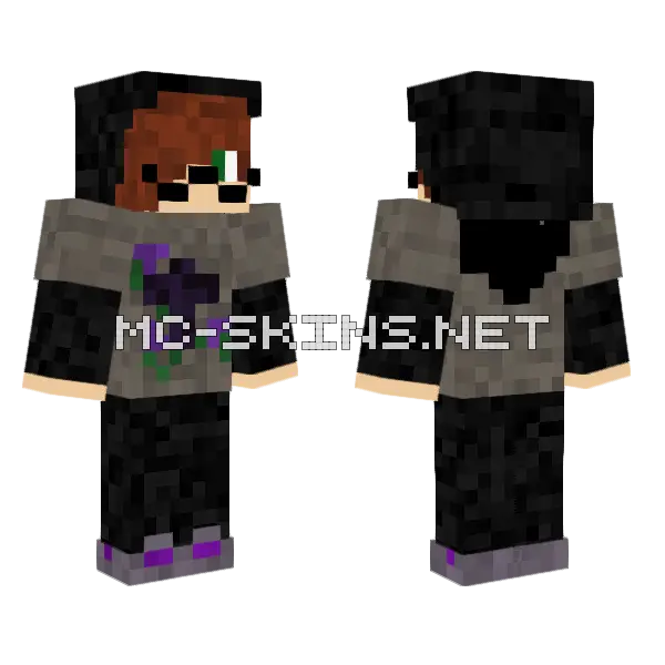 Edgy Guy Minecraft skin, front and back