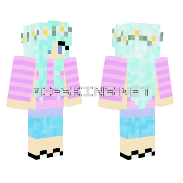 Edited Girl Minecraft skin, front and back