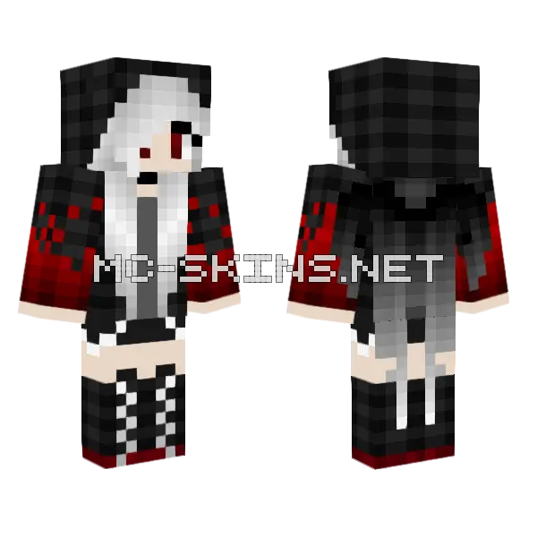 Edited Phoenix Girl Minecraft skin, front and back