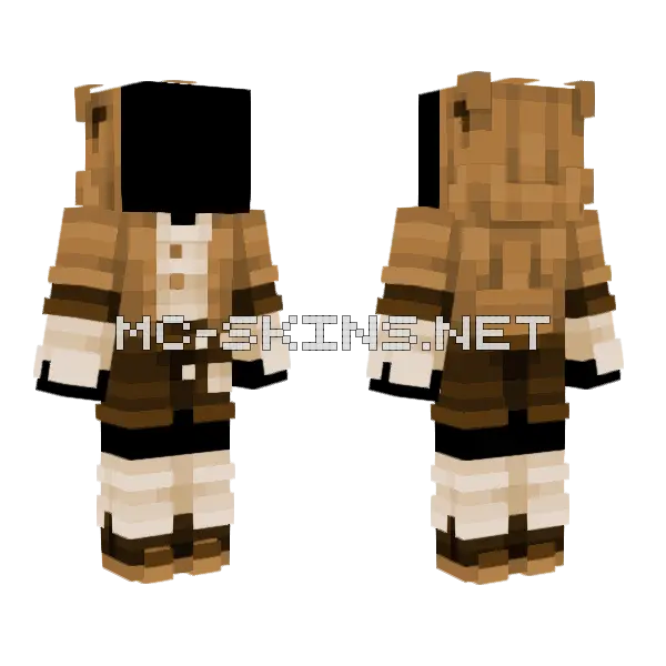 Eevee Ob Fem Minecraft skin, front and back