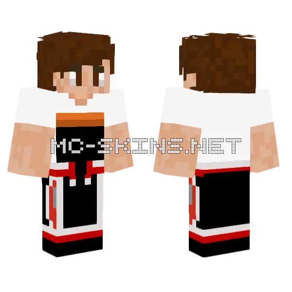 Efetrollz Tuxedo Minecraft skin, front and back