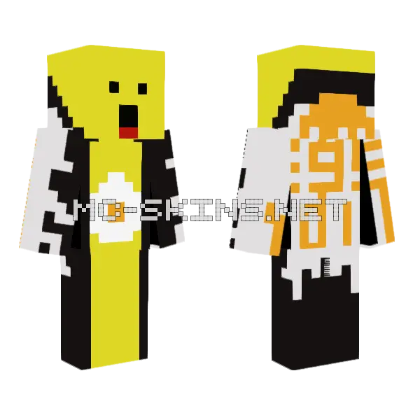 Egg Yolk Minecraft skin, front and back
