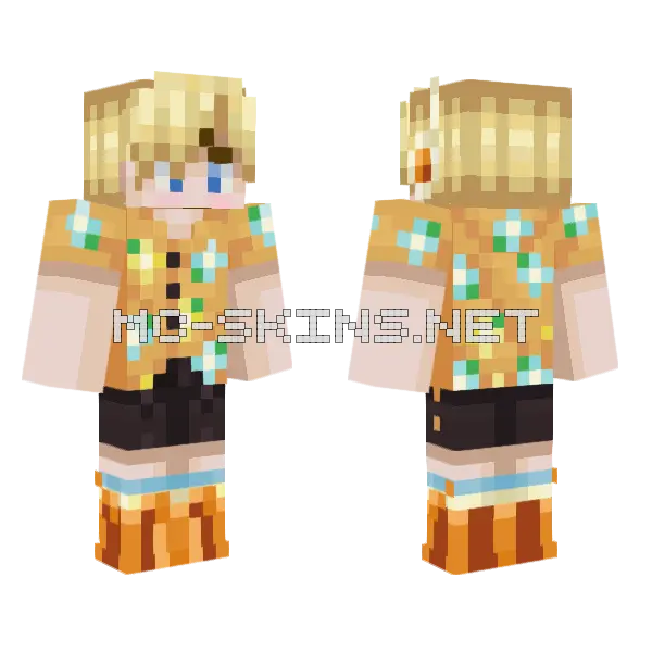 Egghead Sanji Minecraft skin, front and back
