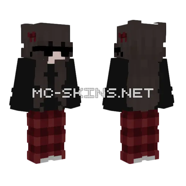 Egirl Flannel Outfit Minecraft skin, front and back