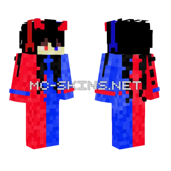 Egirl Outfit Minecraft skin, front and back