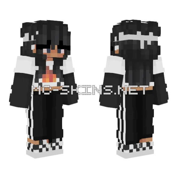 Egirl Sapnap Minecraft skin, front and back