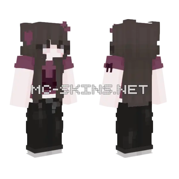 Egirl Skin Minecraft skin, front and back