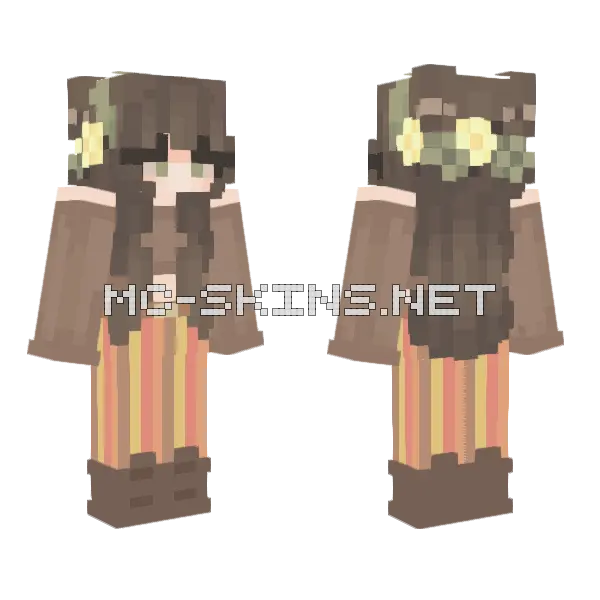 Egqe Girl Minecraft skin, front and back