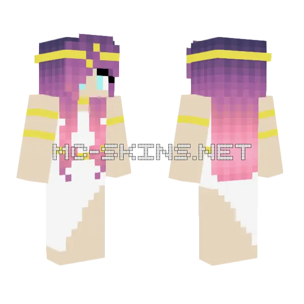 Egyptian Girl Minecraft skin, front and back