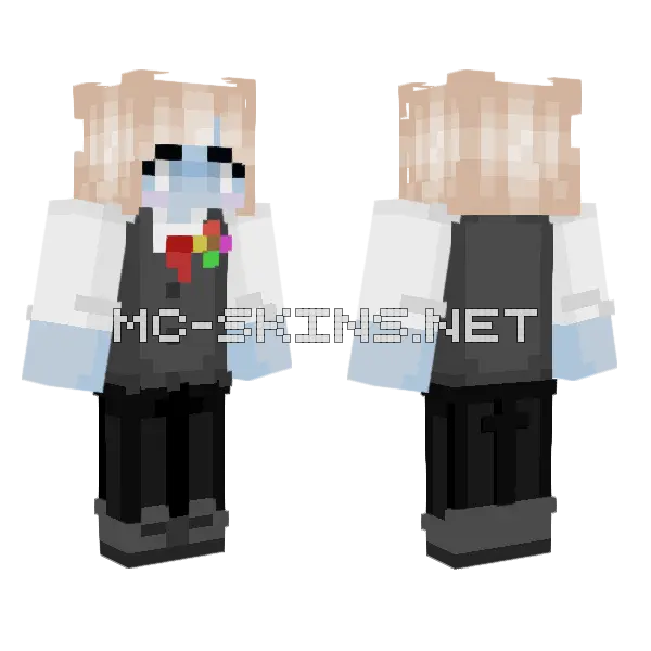 Eianmaris Suit Slim Minecraft skin, front and back