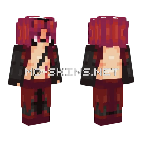 Eijirou Kirishima MHA BNHA Minecraft skin, front and back