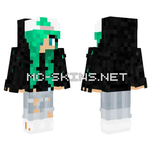 Ejalexie Gacha Version Minecraft skin, front and back