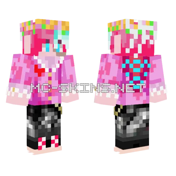 Ekno But Extra Minecraft skin, front and back