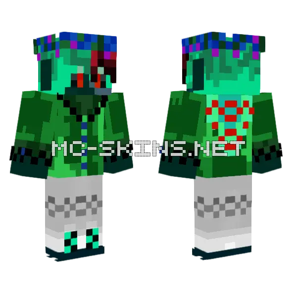 Ekno But Voices Won Minecraft skin, front and back