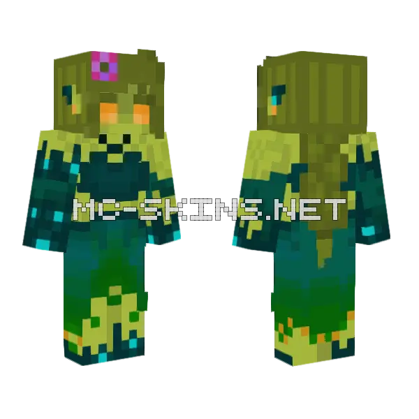 Elaris The Underworld Goddess Minecraft skin, front and back