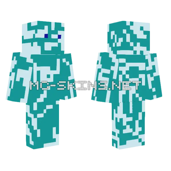 Elder Freezelord Minecraft skin, front and back