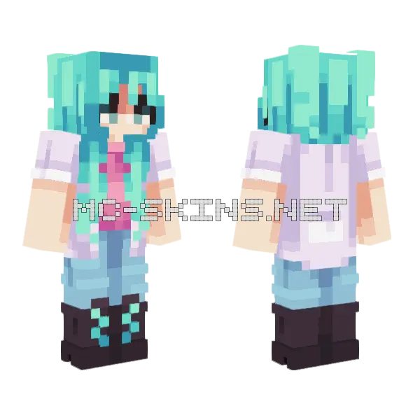 Electricity RCE Minecraft skin, front and back