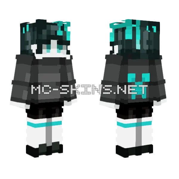 Electrified Robot Minecraft skin, front and back