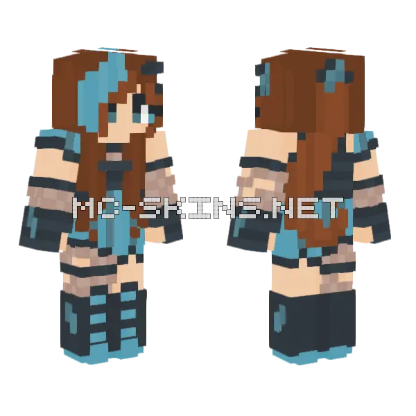 Electro Shocked RCE Minecraft skin, front and back