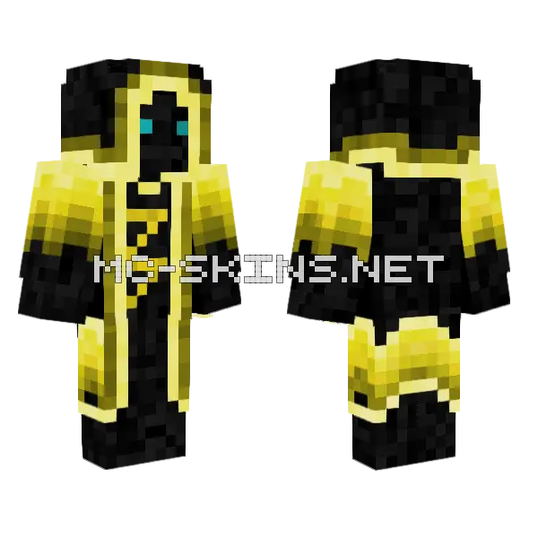Electromage With Glow Effects Minecraft skin, front and back