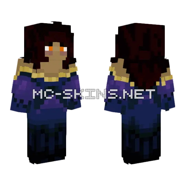 Elegant Purple Castle Ravenloft Minecraft skin, front and back