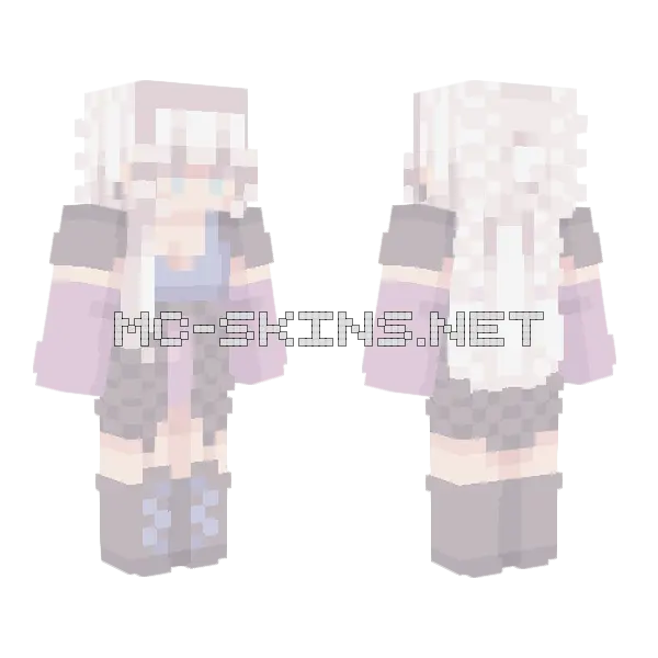 Elena OC Minecraft skin, front and back