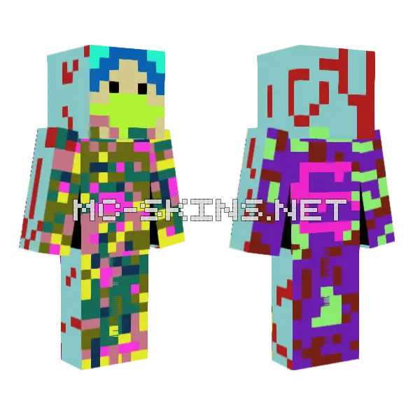 eleraro Minecraft skin, front and back