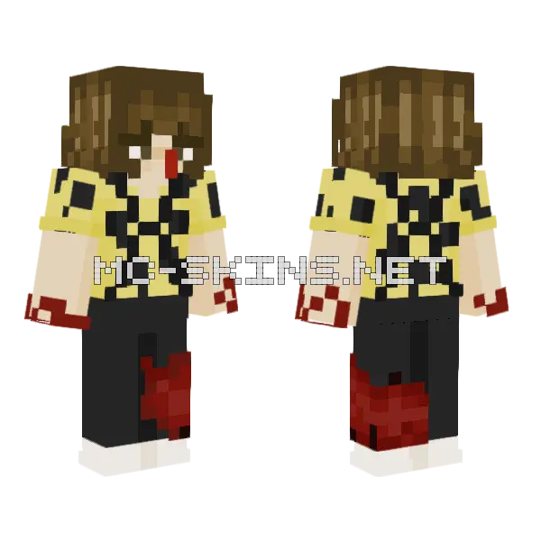 Eleven Stranger Things S3 Ep 8 Minecraft skin, front and back