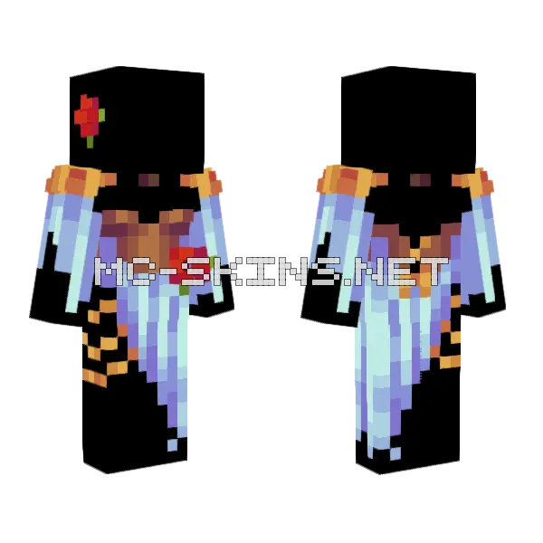 Elf Blue Outfit Base Minecraft skin, front and back