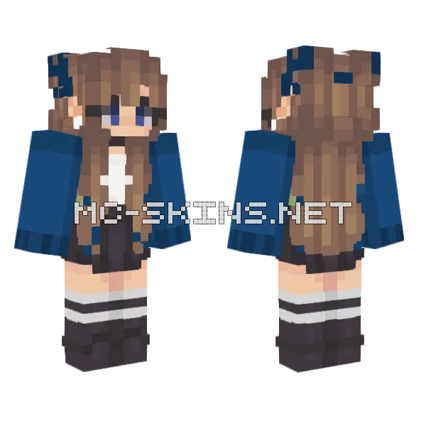 Elf Girl Minecraft skin, front and back