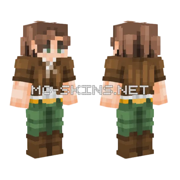 Elf Male Vers Minecraft skin, front and back