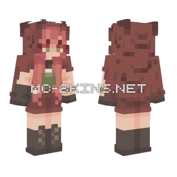 Elf Teen Minecraft skin, front and back