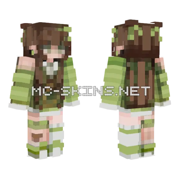 Elfie Girl Minecraft skin, front and back