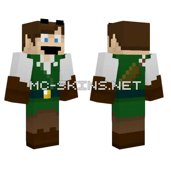 Elfy Happy Fixed Minecraft skin, front and back