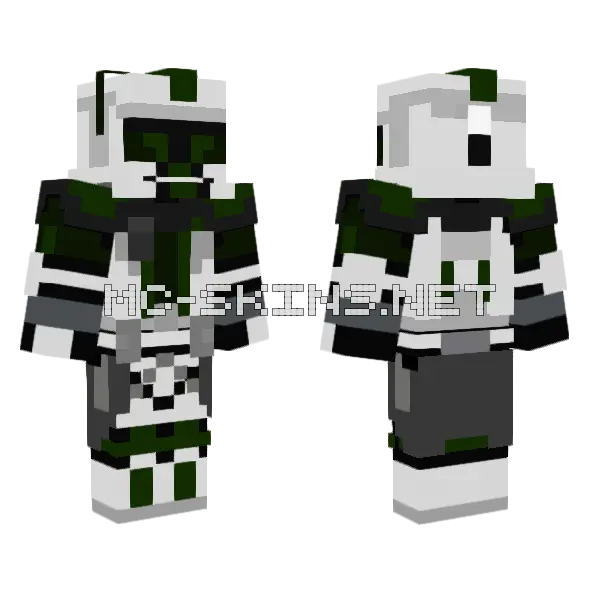 Elite Clone Squadron Minecraft skin, front and back