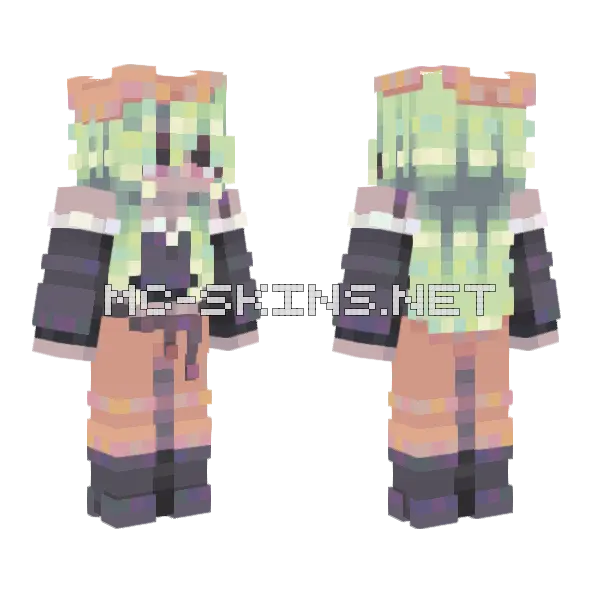 Elixir Minecraft skin, front and back