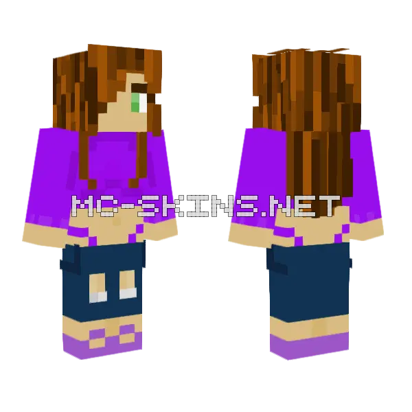 Elizabeth Minecraft skin, front and back