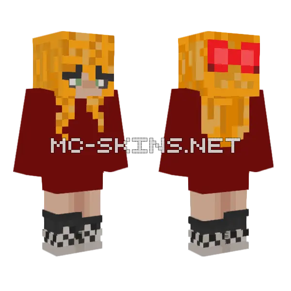 Elizabeth Afton Minecraft skin, front and back