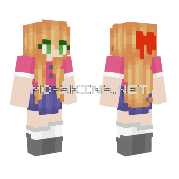 Elizabeth Afton FNAF Minecraft skin, front and back
