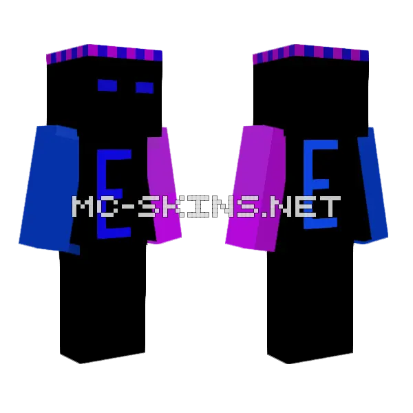Ell1 Minecraft skin, front and back
