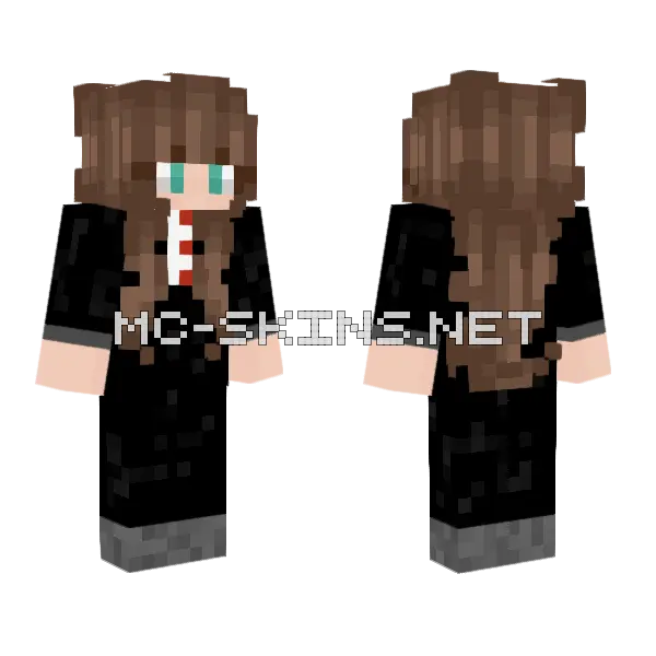 Ella In A Suit Minecraft skin, front and back