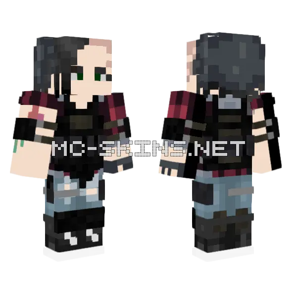 Ellie Fallout – Jenny Mod Skin Minecraft skin, front and back