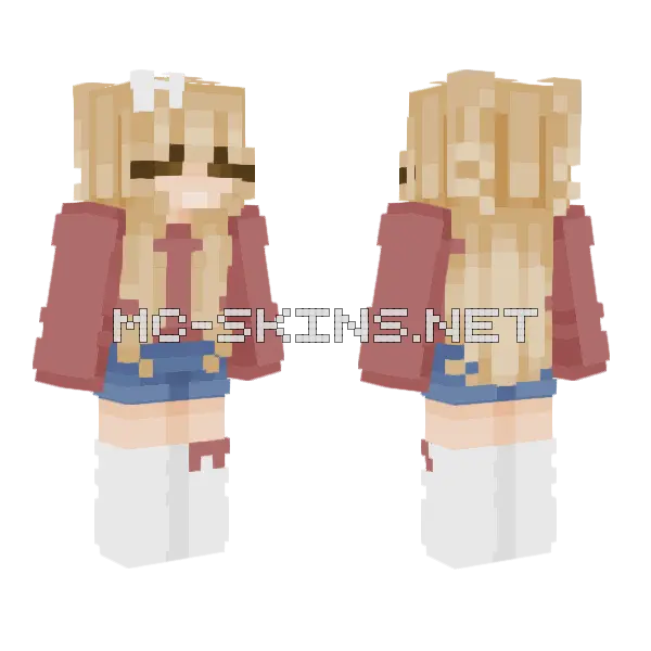 Ellie The Girl Minecraft skin, front and back