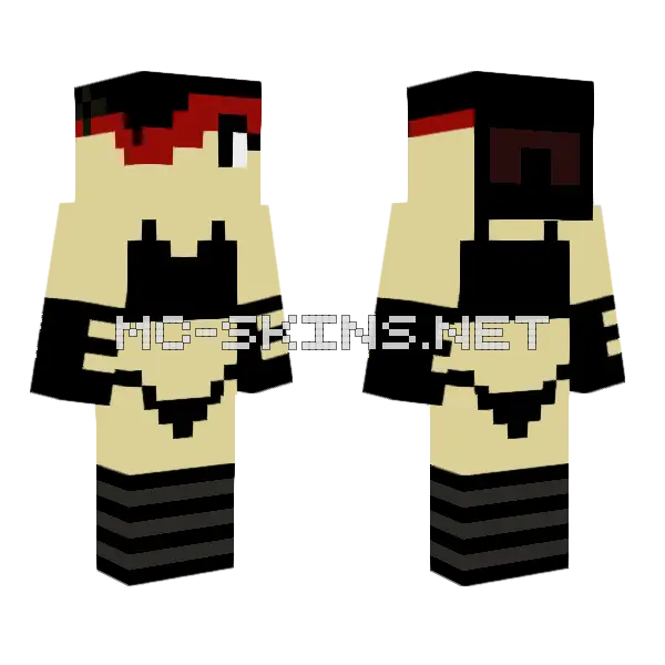 Ellie Walls – Jenny Mod Minecraft Skin Minecraft skin, front and back