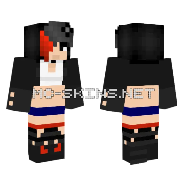 Ellie Walls – Jenny Mod Skin Minecraft skin, front and back