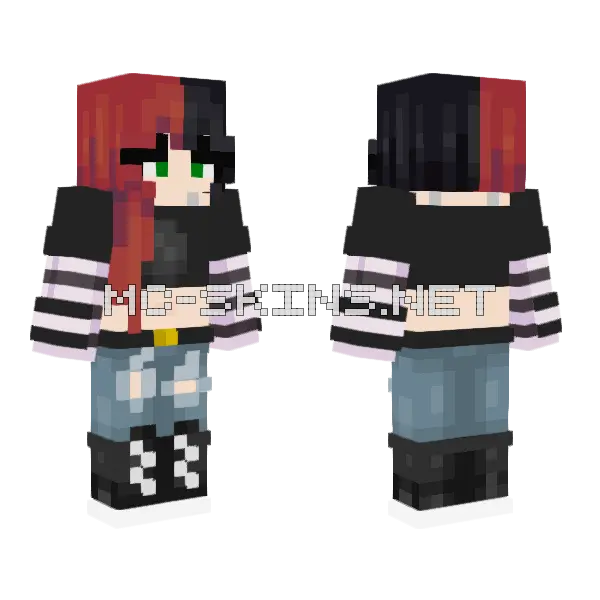 Ellie Walls (Jenny Mod) Skin Minecraft skin, front and back
