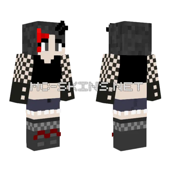 Ellie Walls – Jenny Mod Skin Minecraft skin, front and back