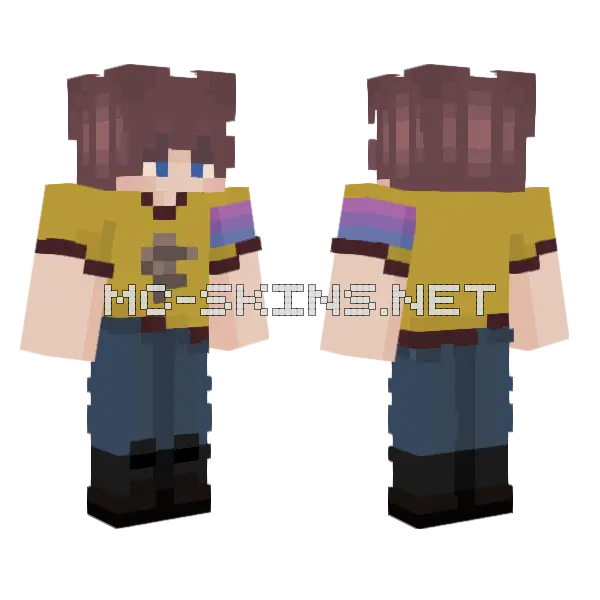 Ellis L4D2 Minecraft skin, front and back
