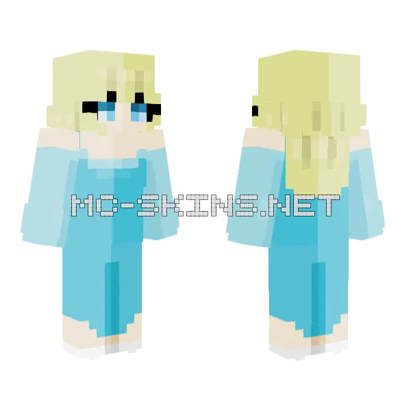 Elsa My Version Ce Minecraft skin, front and back