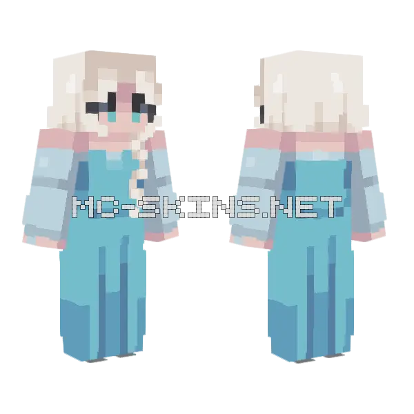 Elsa Skin Minecraft skin, front and back